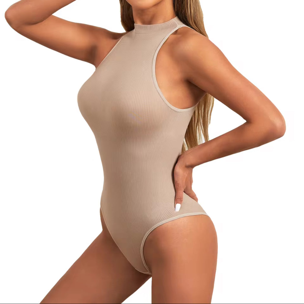 Round Neck Sleeveless Compression Bodysuit