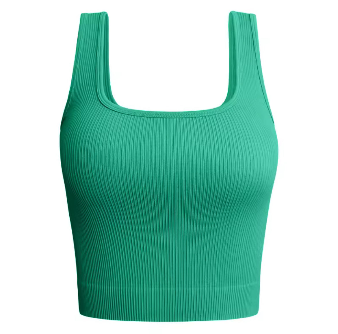 Ribbed Square Neck Sculpt Crop