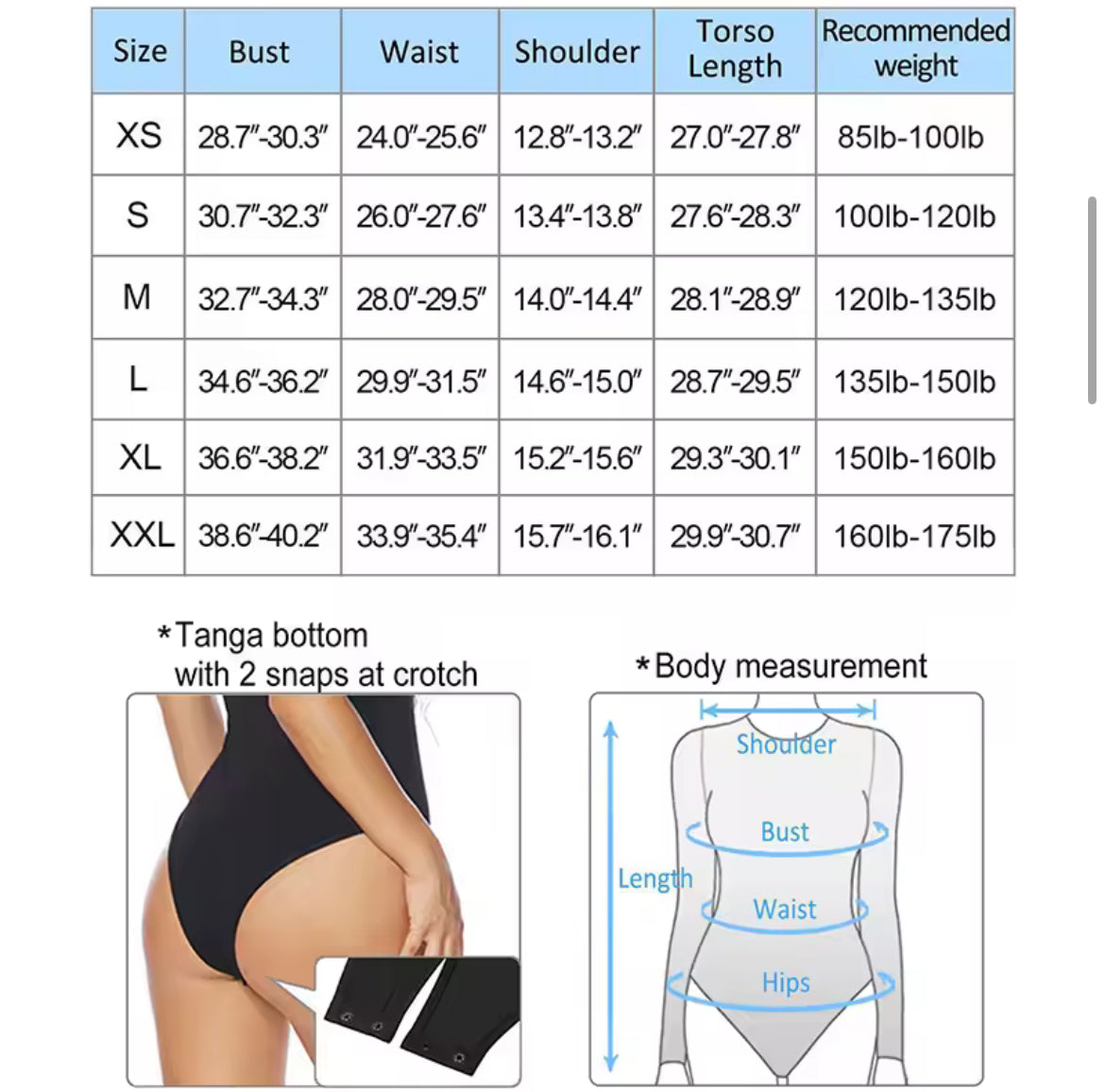 Long Sleeve Thong Bodysuit