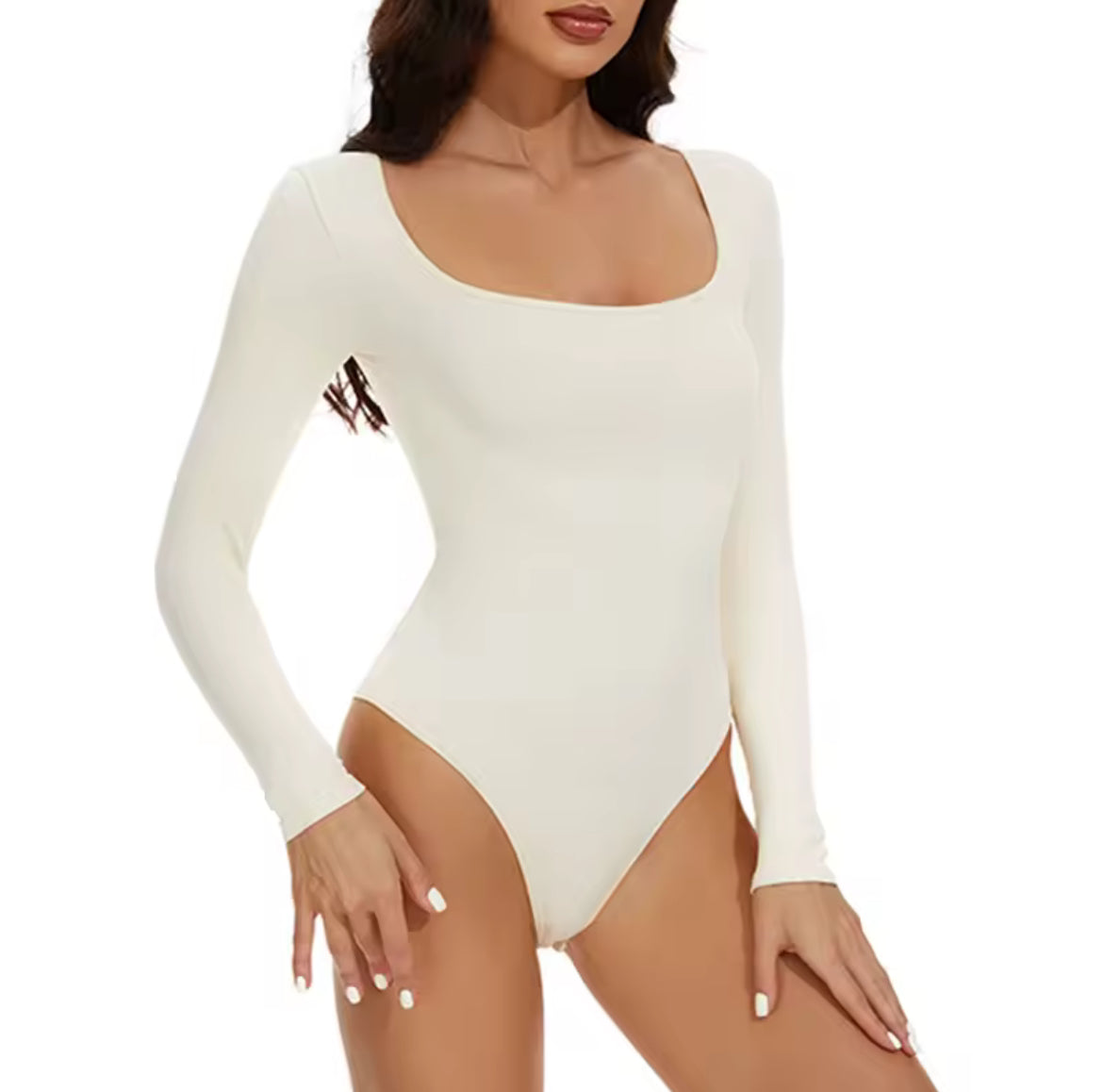 Long Sleeve Thong Bodysuit