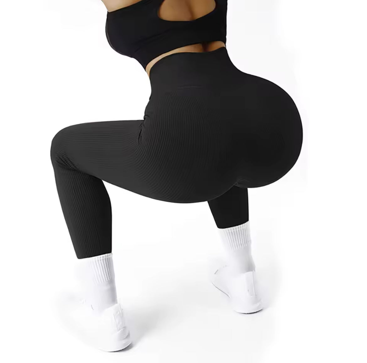 Ribbed High-Rise Shapewear Leggings