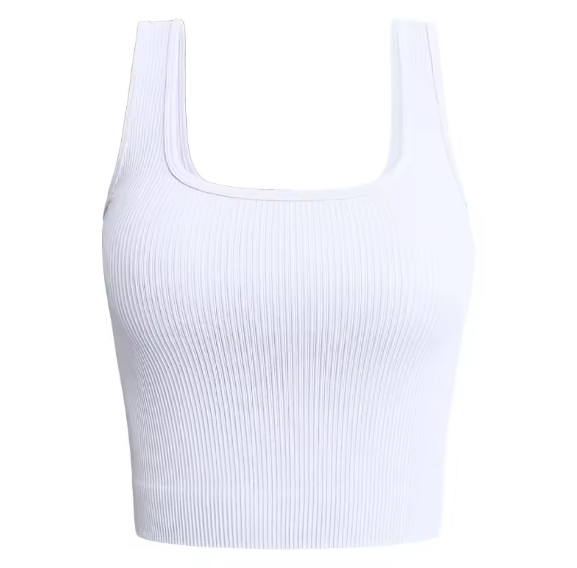 Ribbed Square Neck Sculpt Crop