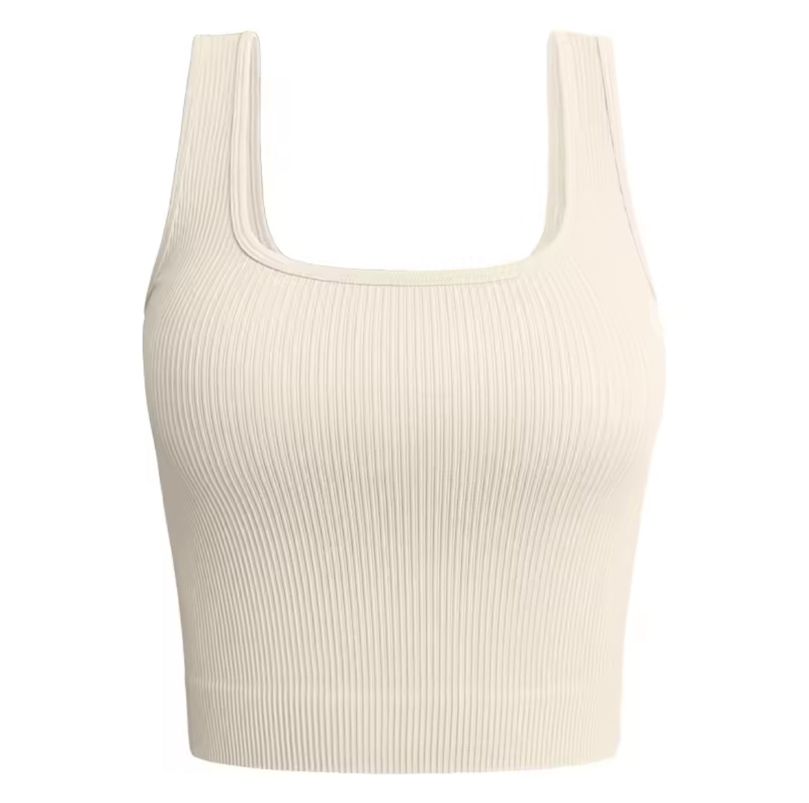Ribbed Square Neck Sculpt Crop