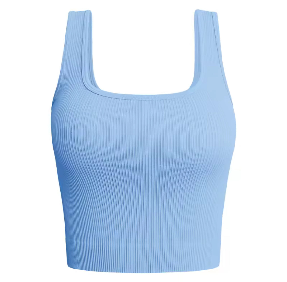 Ribbed Square Neck Sculpt Crop