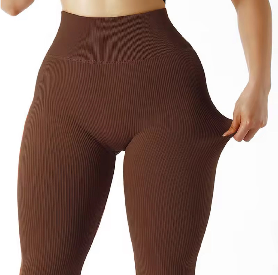 Ribbed High-Rise Shapewear Leggings