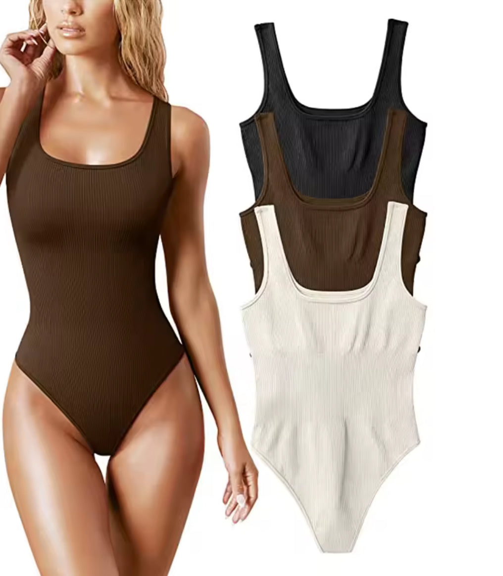 Ribbed Snatched Shapewear Bodysuit