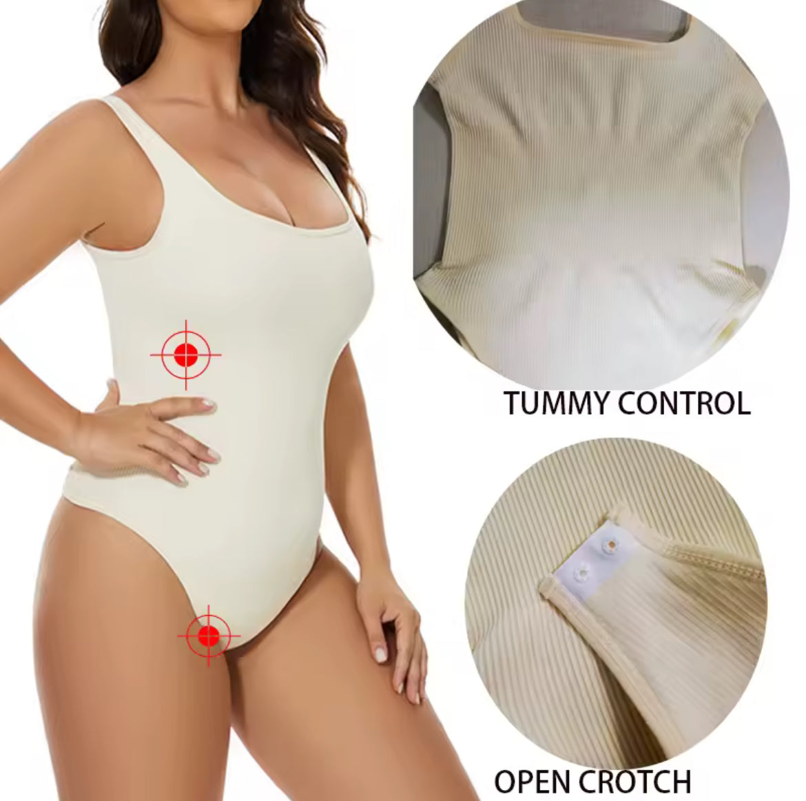 Ribbed Snatched Shapewear Bodysuit