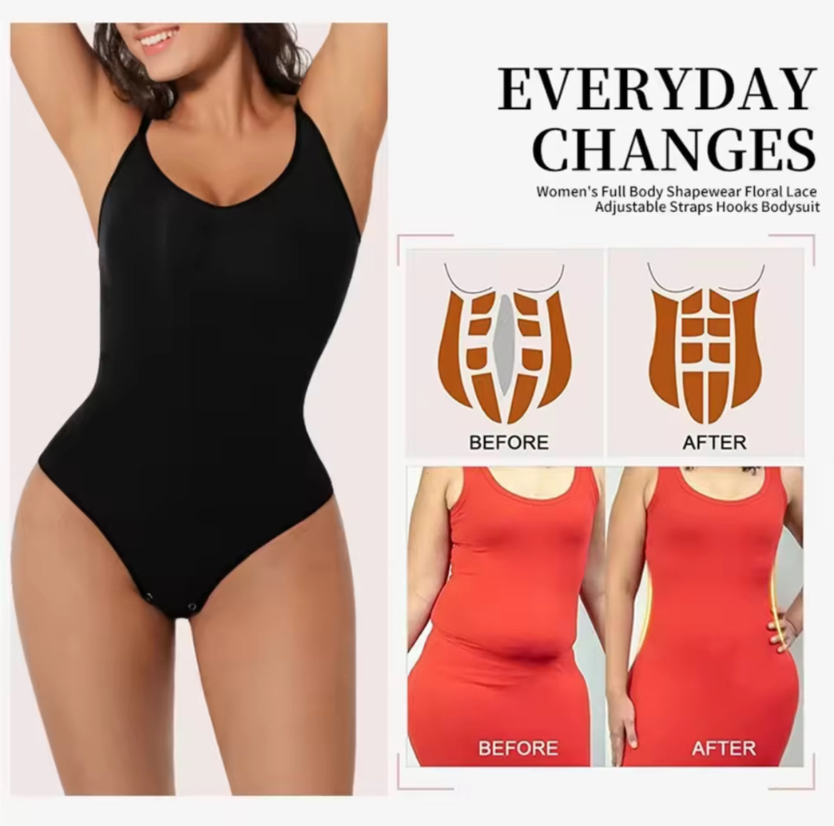 Snatched Triangle Shapewear Bodysuit
